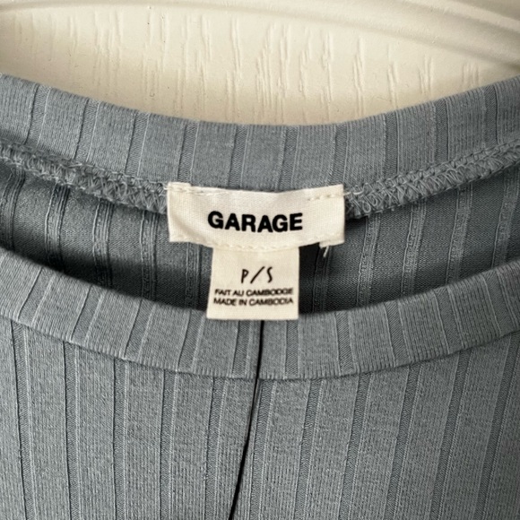 Garage basic rusty blue stretch long sleeve t-shirt - Picture 3 of 5